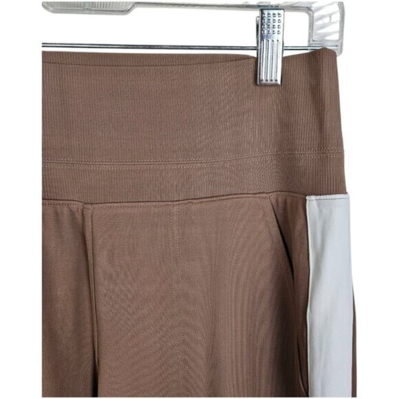 Athleta Venice Colorblock Wide Leg Pants Rustic Beige White Size Small - Picture 2 of 11